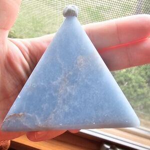 Blue Angelite Crystal Pyramid